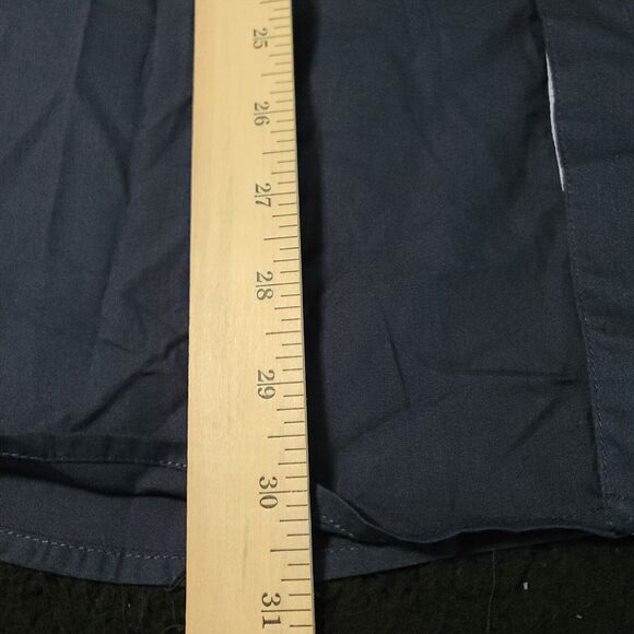 NWT Galaxy Mens Button Up Shirt Blue Size 2XL Cotton Blend Short Sleeve Slim Fit - Picture 5 of 12